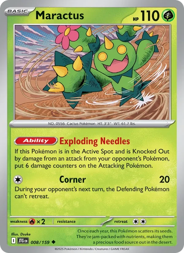 Maractus 008/159 Journey Together Pokémon card