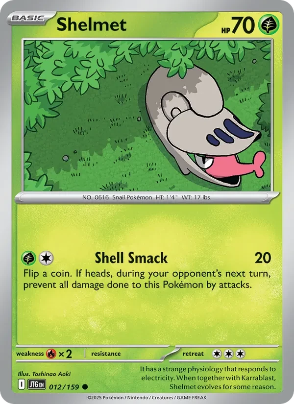 Shelmet 012/159 Journey Together Pokémon card