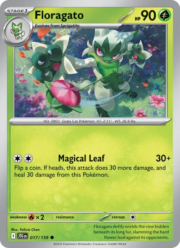 Floragato 017/159 Journey Together Pokémon card