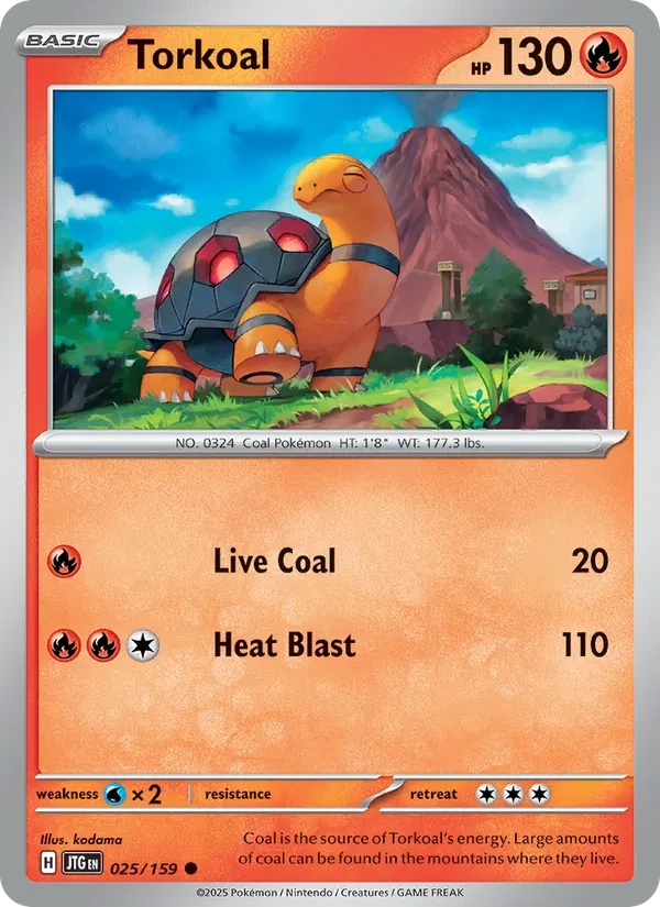 Torkoal 025/159 Journey Together Pokémon card