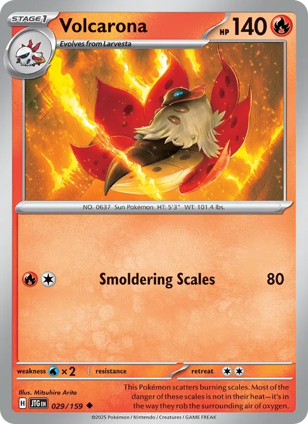 Volcarona 029/159 Journey Together Pokémon card