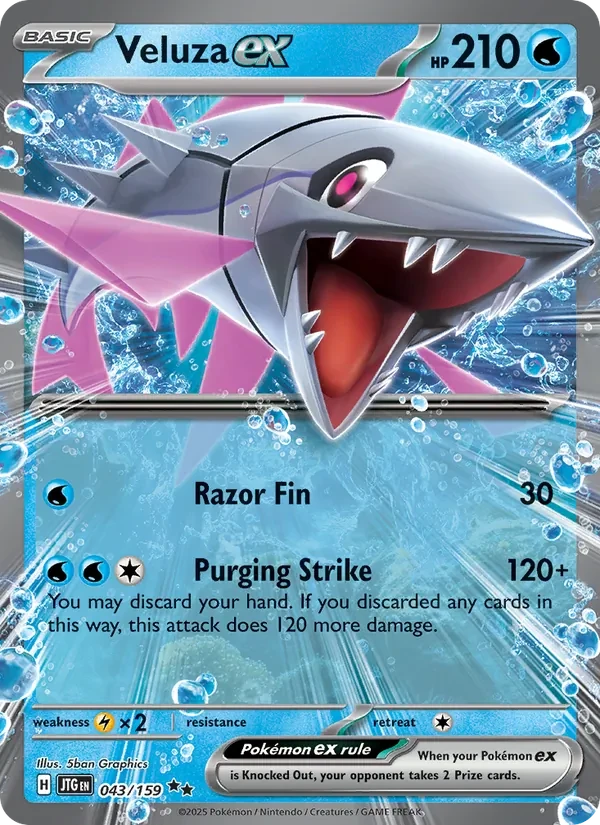 Veluza ex 043/159 Journey Together Pokémon card
