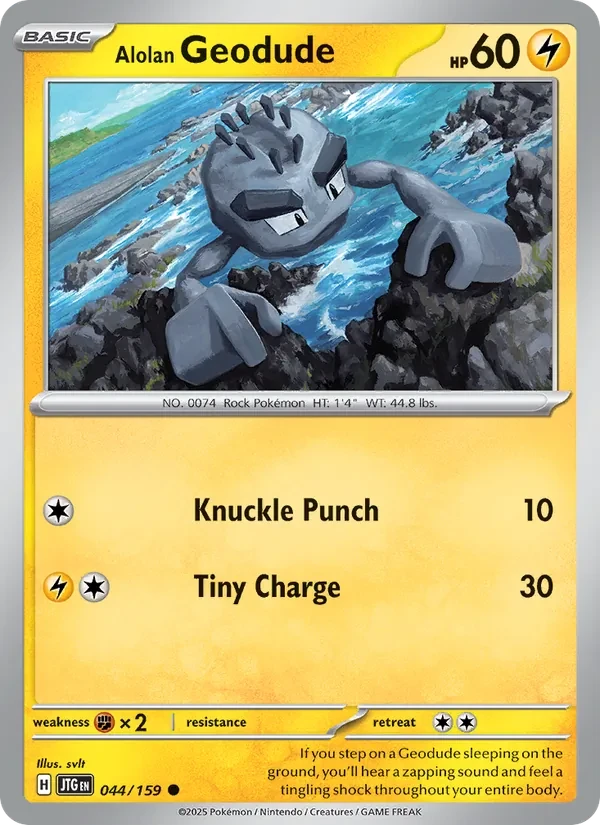Alolan Geodude 044/159 Journey Together Pokémon card