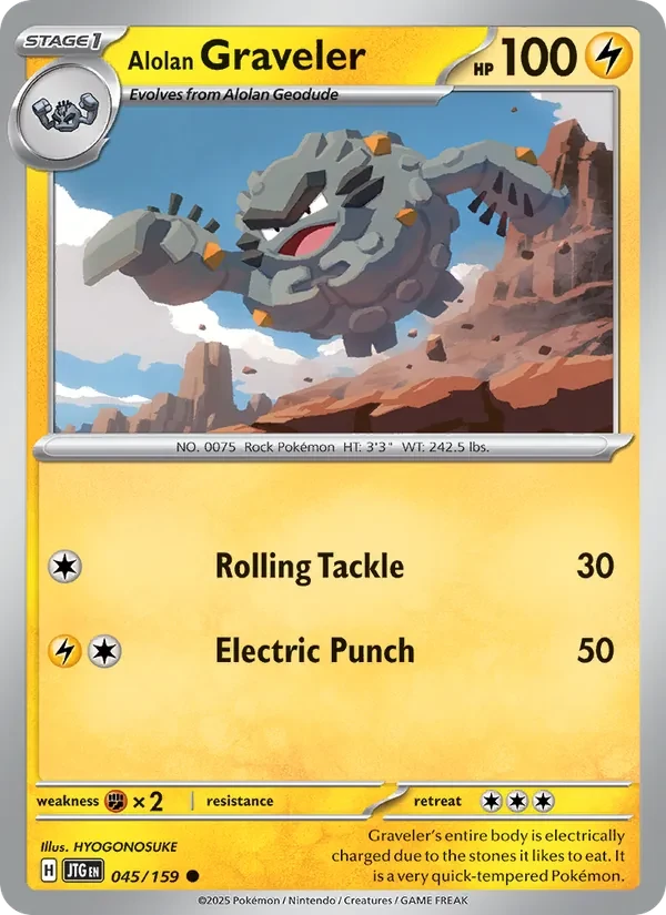 Alolan Graveler 045/159 Journey Together Pokémon card