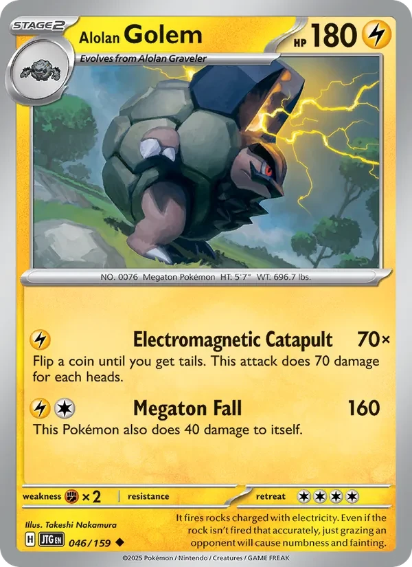 Alolan Golem 046/159 Journey Together Pokémon card
