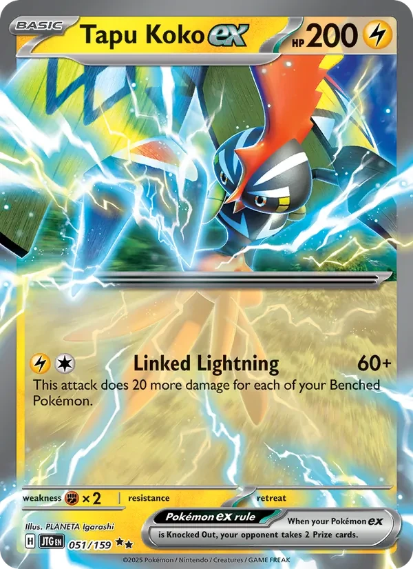 Tapu Koko ex 051/159 Journey Together Pokémon card