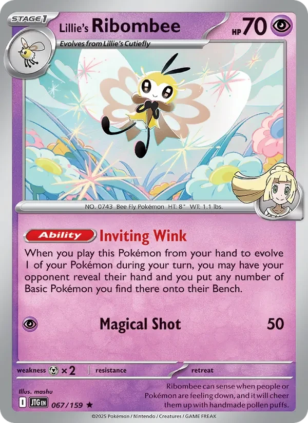 Lillie's Ribombee 067/159 Journey Together Pokémon Karte