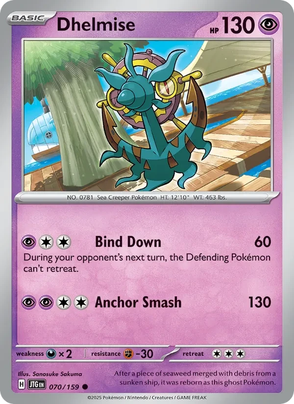 Dhelmise 070/159 Journey Together Pokémon Karte