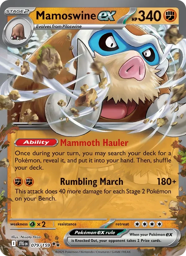 Mamoswine ex 079/159 Journey Together Pokémon Karte