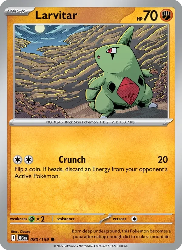 Larvitar 080/159 Journey Together Pokémon card
