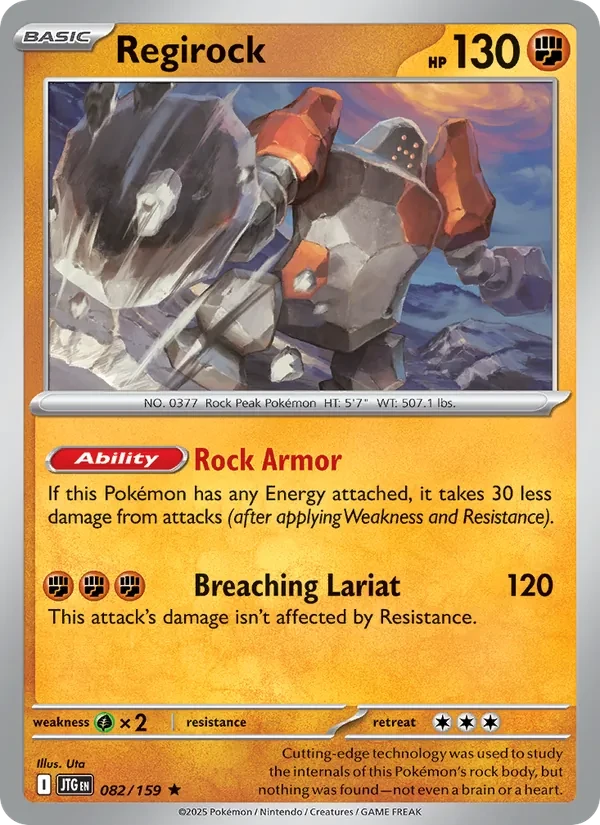 Regirock 082/159 Journey Together Pokémon card