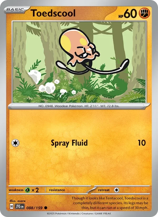 Toedscool 088/159 Journey Together Pokémon card