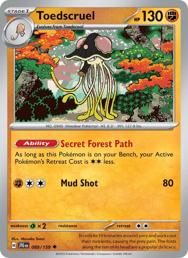 Toedscruel 089/159 Journey Together Pokémon card