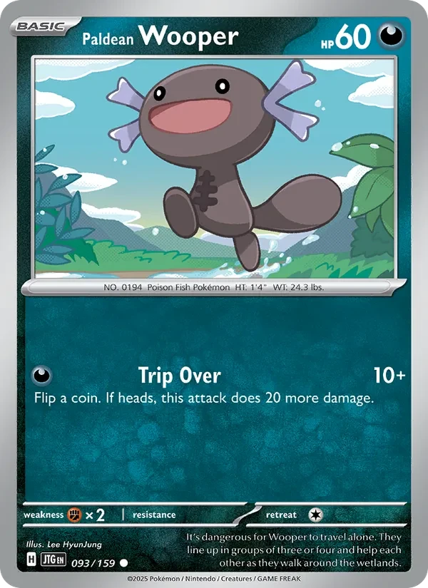 Carta Pokémon Paldean Wooper 093/159 Journey Together