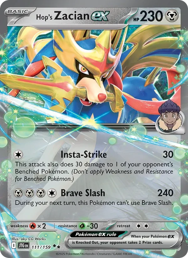 Carte Pokémon Hop's Zacian ex 111/159 Journey Together