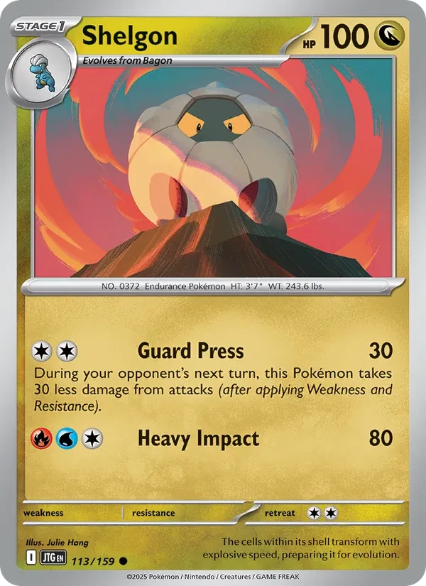 Shelgon 113/159 Journey Together Pokémon Karte