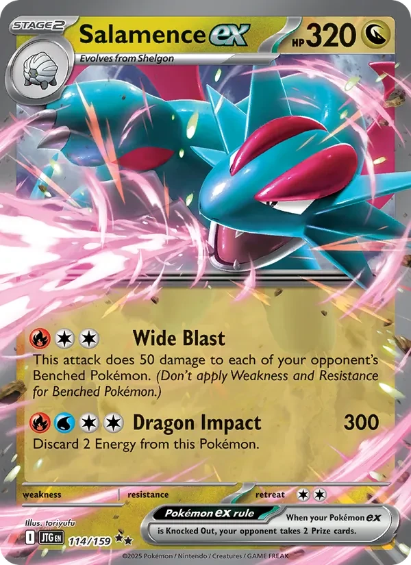 Salamence ex 114/159 Journey Together Pokémon card