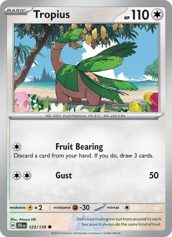 Tropius 123/159 Journey Together Pokémon card