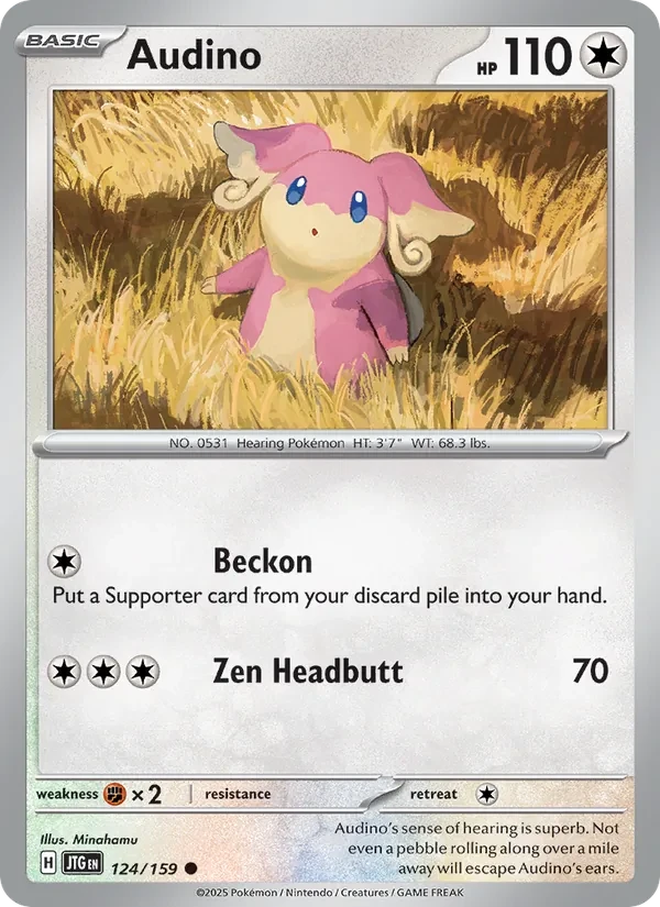 Audino 124/159 Journey Together Pokémon card