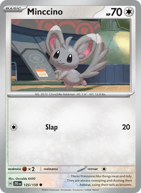 Minccino 125/159 Journey Together Pokémon Karte