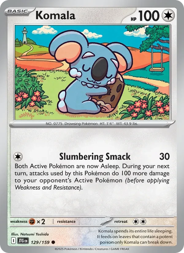 Komala 129/159 Journey Together Pokémon card