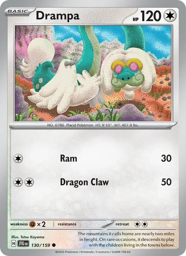 Drampa 130/159 Journey Together Pokémon card