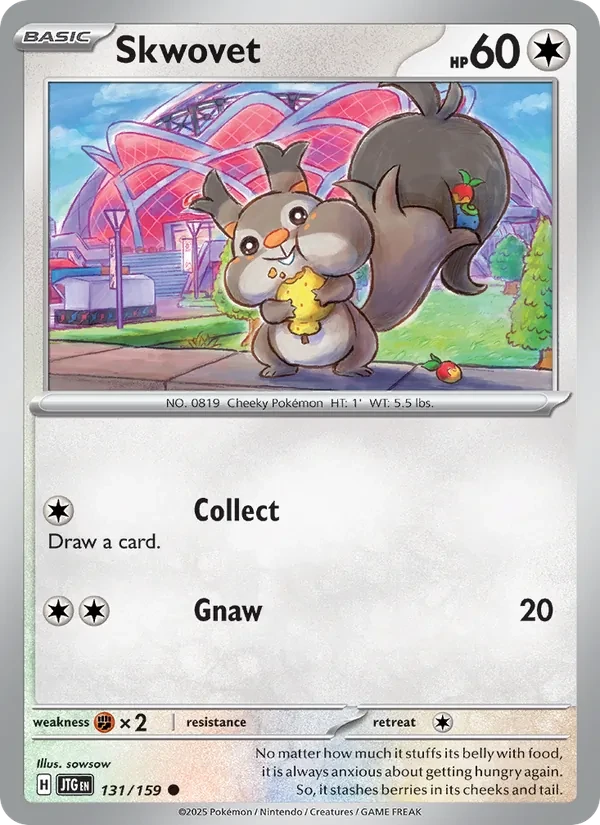 Skwovet 131/159 Journey Together Pokémon card