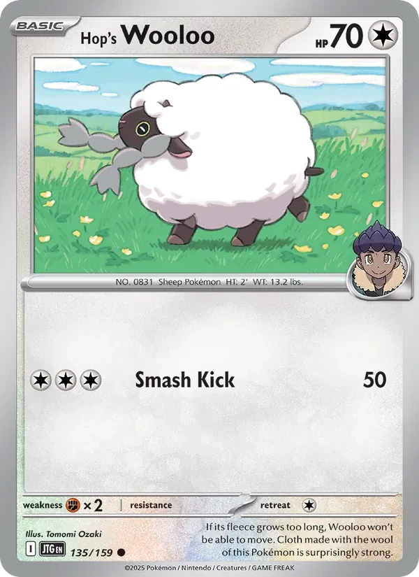 Hop's Wooloo 135/159 Journey Together Pokémon Karte