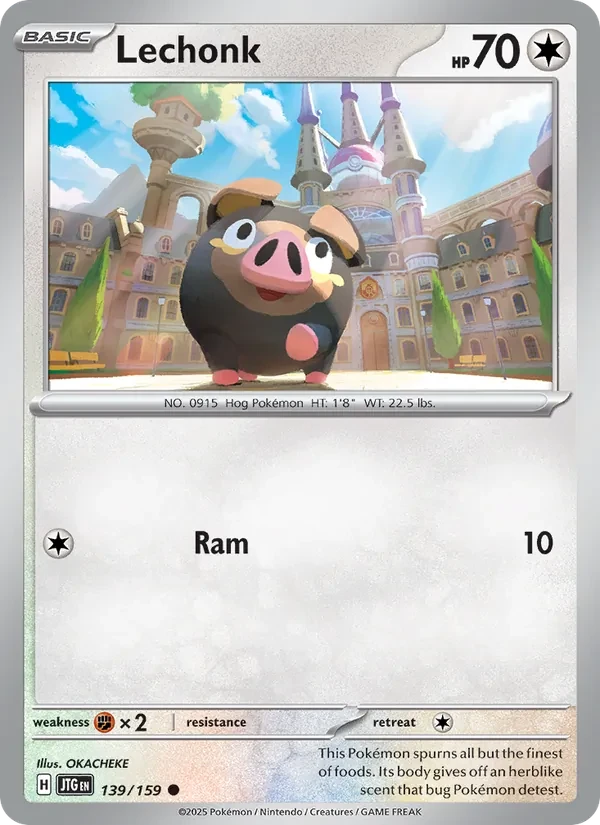 Lechonk 139/159 Journey Together Pokémon card