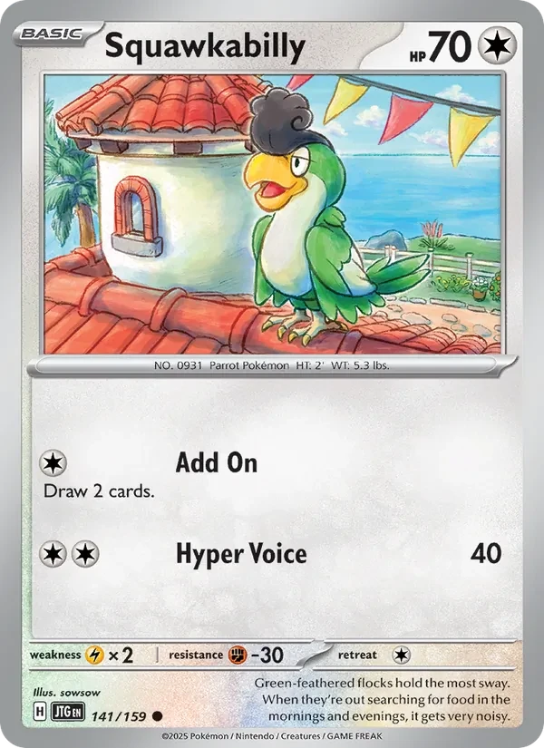 Carta Pokémon Squawkabilly 141/159 Journey Together