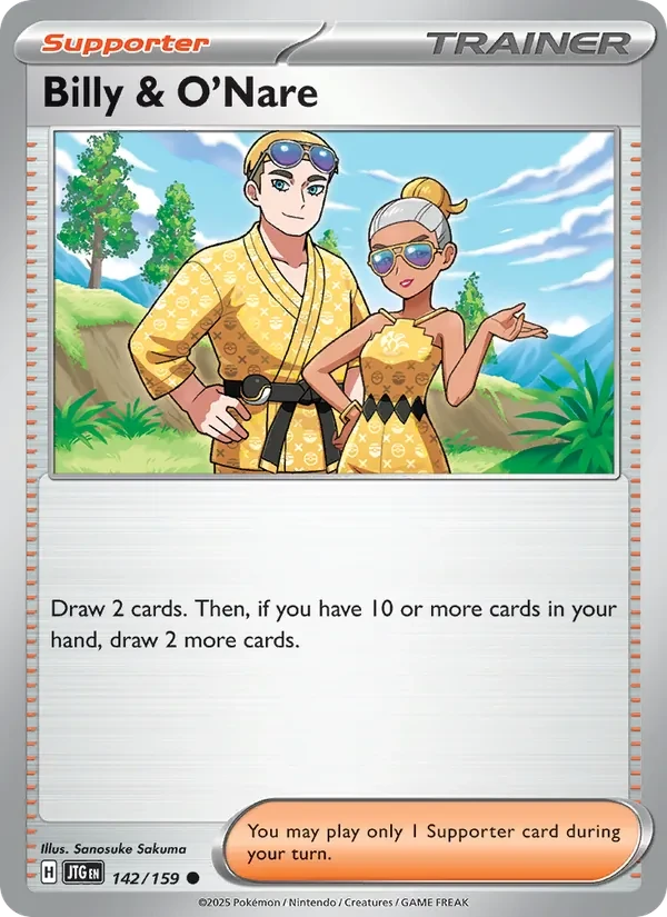 Billy & O'Nare 142/159 Journey Together Pokémon card