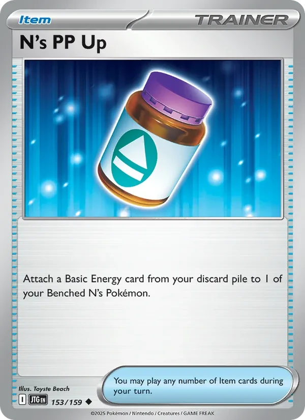 N's PP Up 153/159 Journey Together Pokémon card
