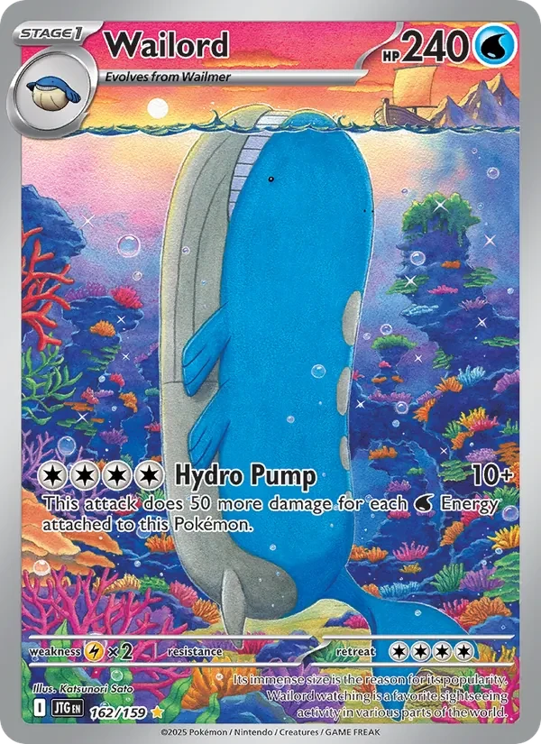 Wailord 162/159 Journey Together Pokémon Karte