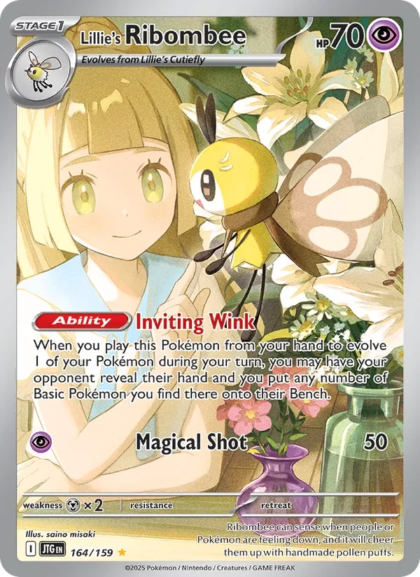 Lillie's Ribombee 164/159 Journey Together Pokémon Karte
