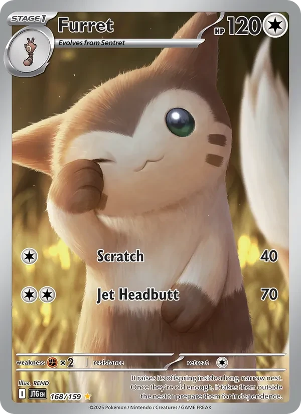 Furret 168/159 Journey Together Pokémon card