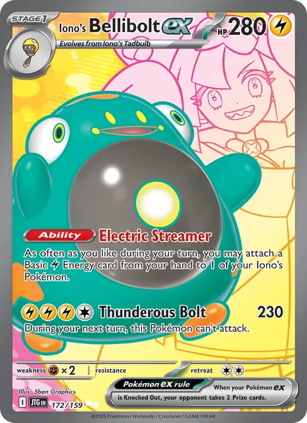 Iono's Bellibolt ex 172/159 Journey Together Pokémon Karte