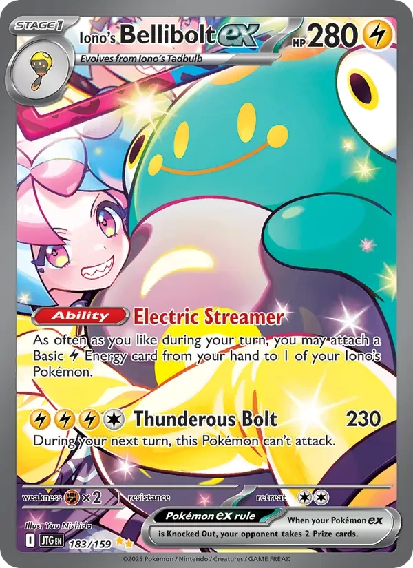 Iono's Bellibolt ex 183/159 Journey Together Pokémon card