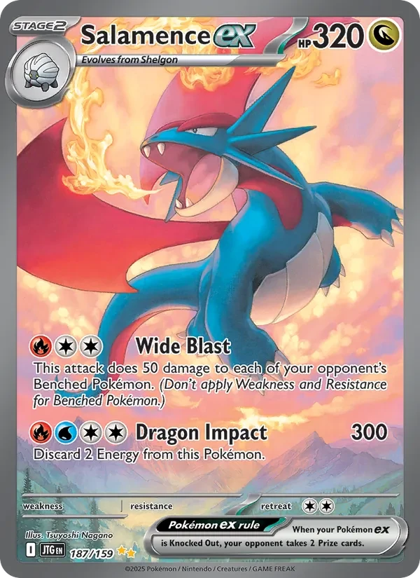 Salamence ex 187/159 Journey Together Pokémon card