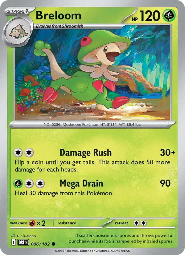 Breloom 006/182 Destined Rivals Pokémon card