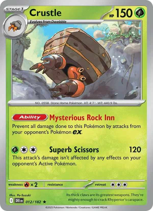 Crustle 012/182 Destined Rivals Pokémon Karte