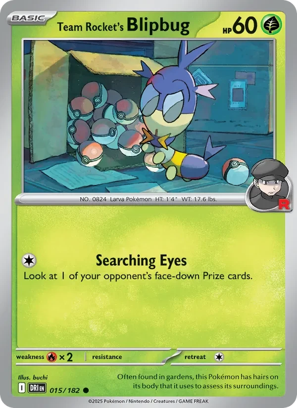 Team Rocket's Blipbug 015/182 Destined Rivals Pokémon card
