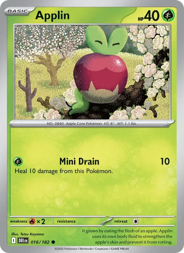 Applin 016/182 Destined Rivals Pokémon card