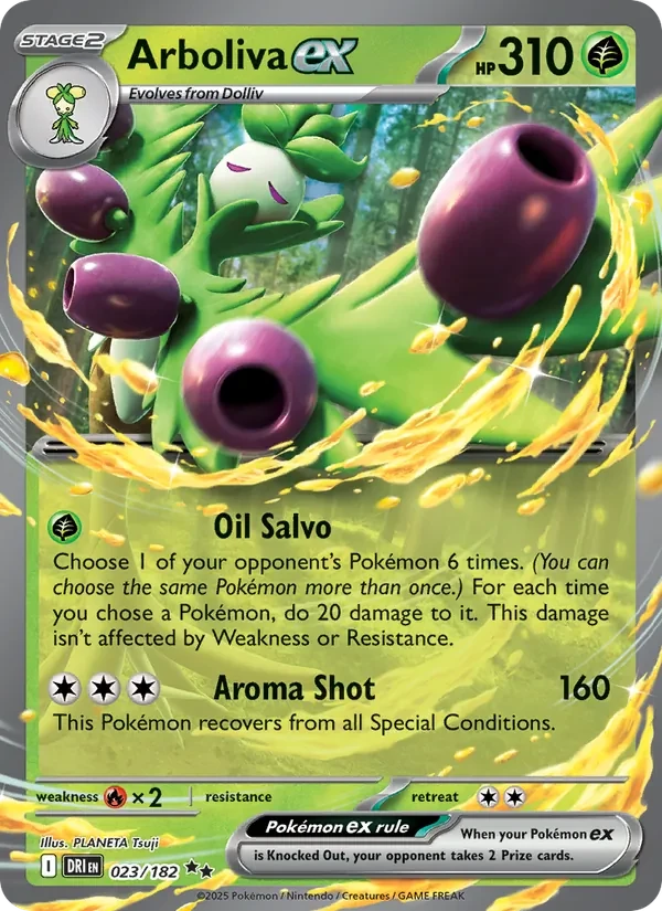 Arboliva ex 023/182 Destined Rivals Pokémon card