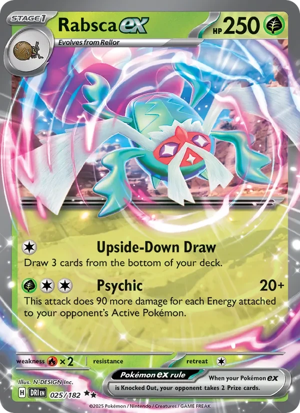 Rabsca ex 025/182 Destined Rivals Pokémon card