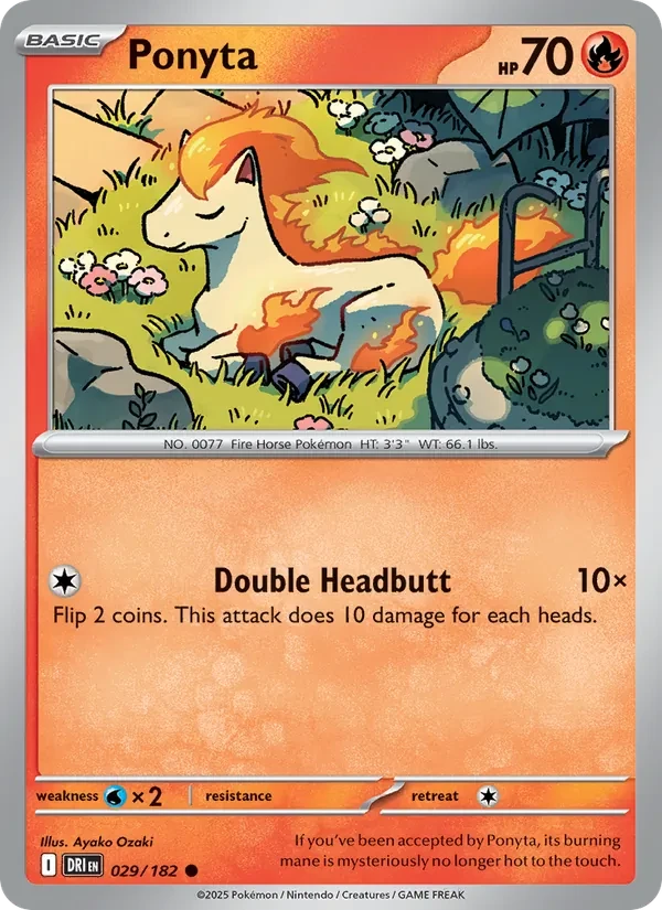 Ponyta 029/182 Destined Rivals Pokémon card