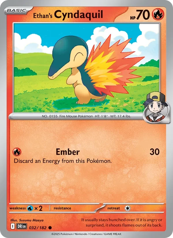 Ethan's Cyndaquil 032/182 Destined Rivals Pokémon card