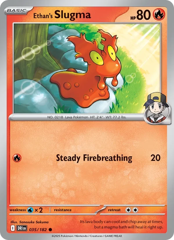 Ethan's Slugma 035/182 Destined Rivals Pokémon card