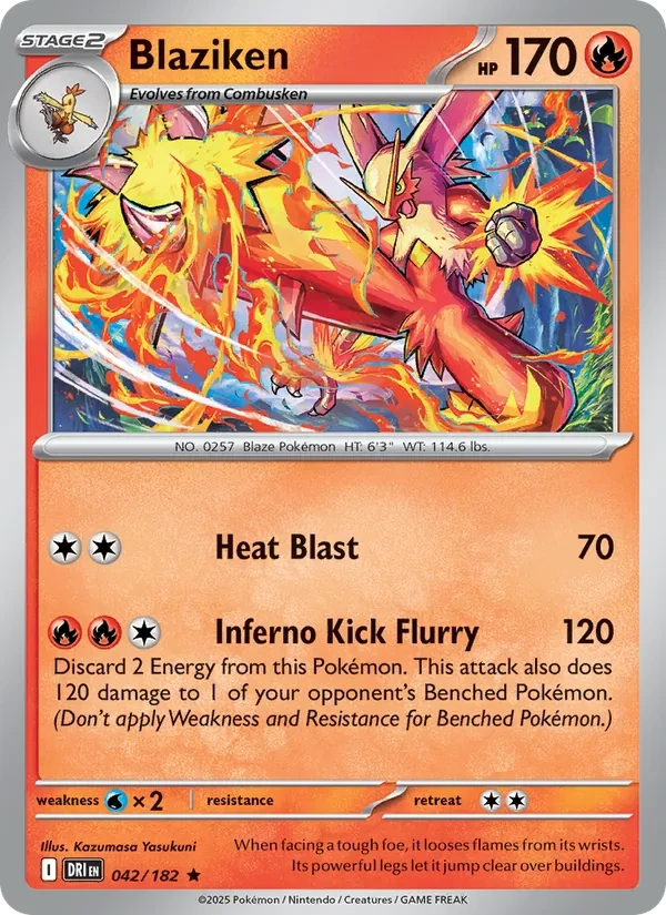 Blaziken 042/182 Destined Rivals Pokémon card