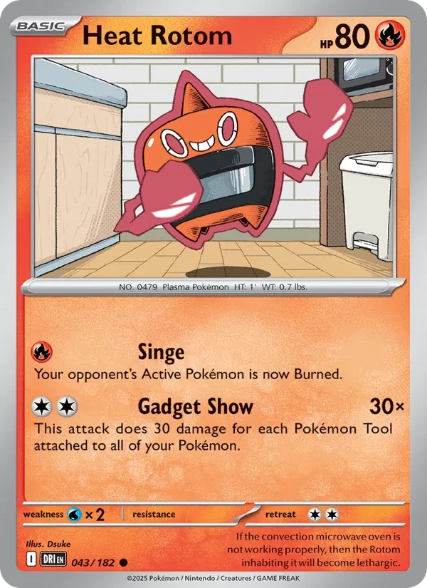 Heat Rotom 043/182 Destined Rivals Pokémon card