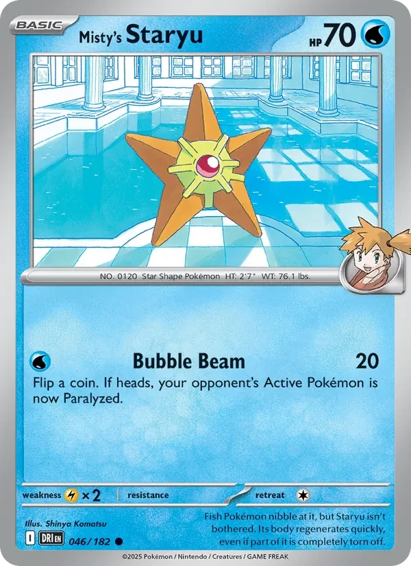 Misty's Staryu 046/182 Destined Rivals Pokémon card
